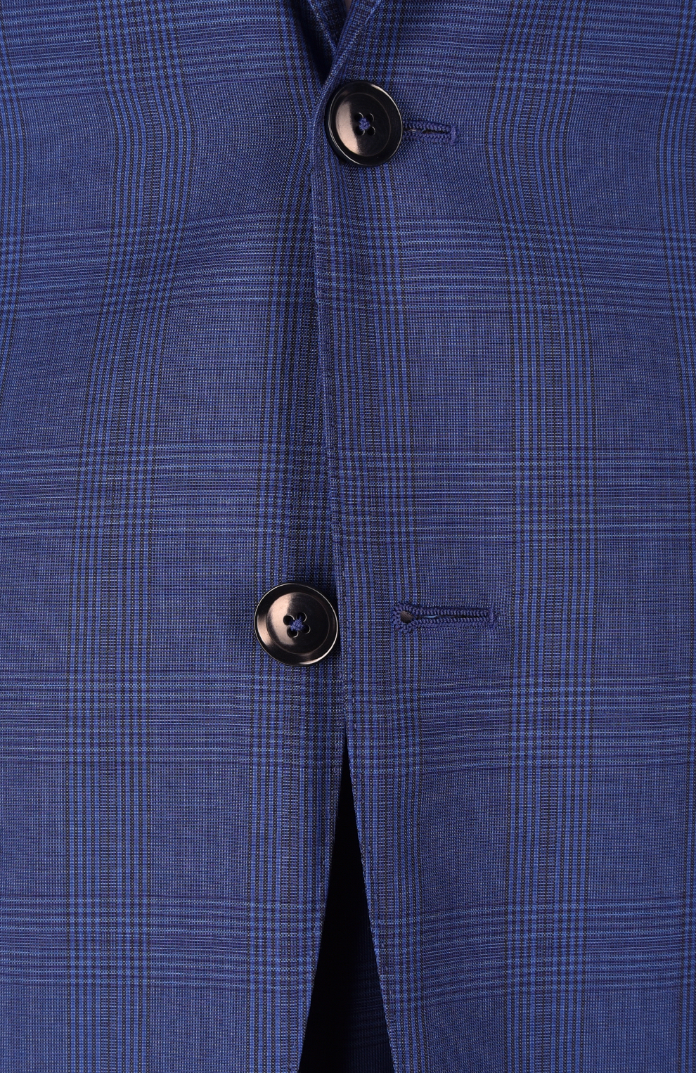 Однобортный костюм из смеси шерсти и мохера в клетку