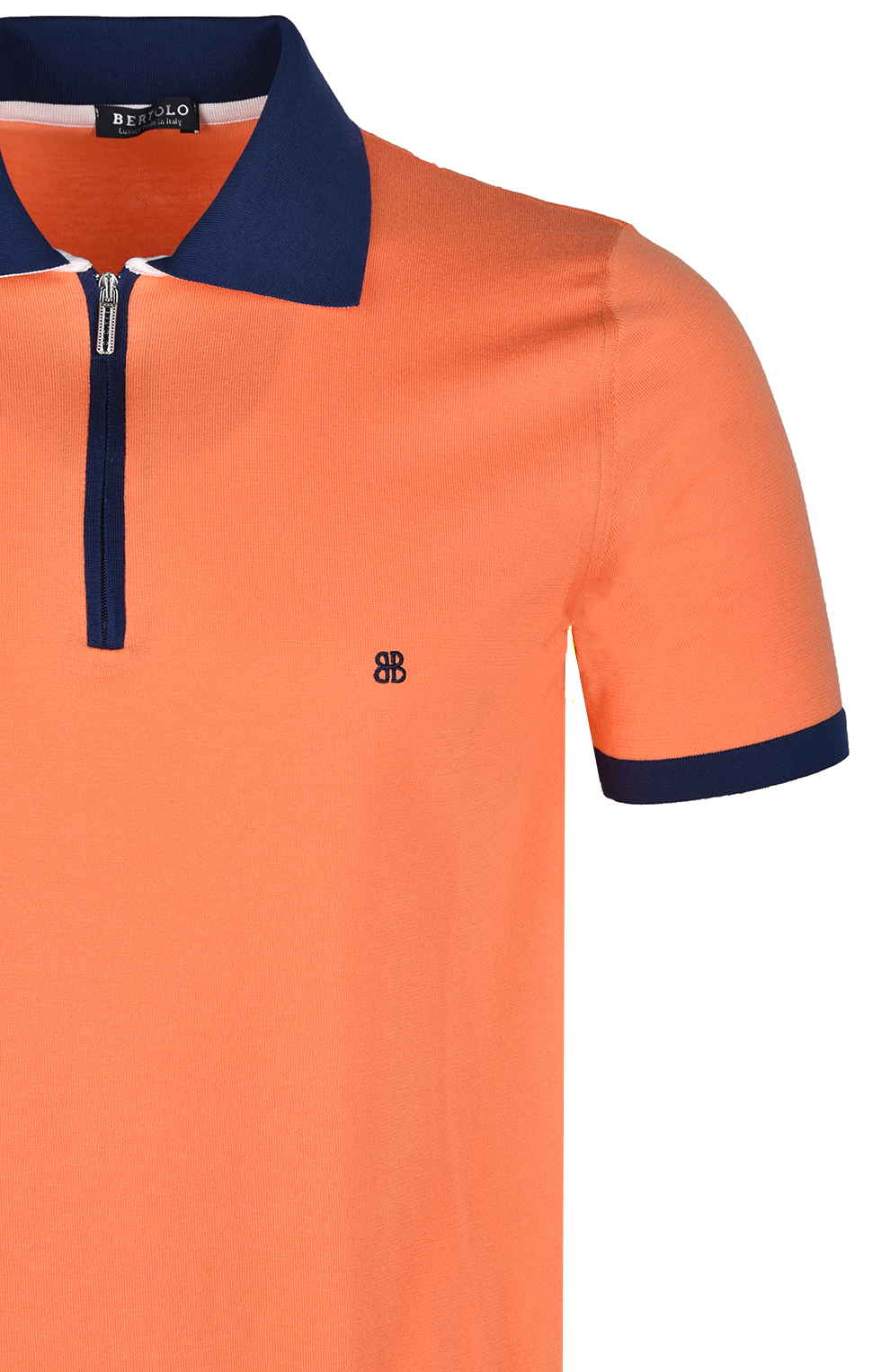 Поло из смеси хлопка и шёлка