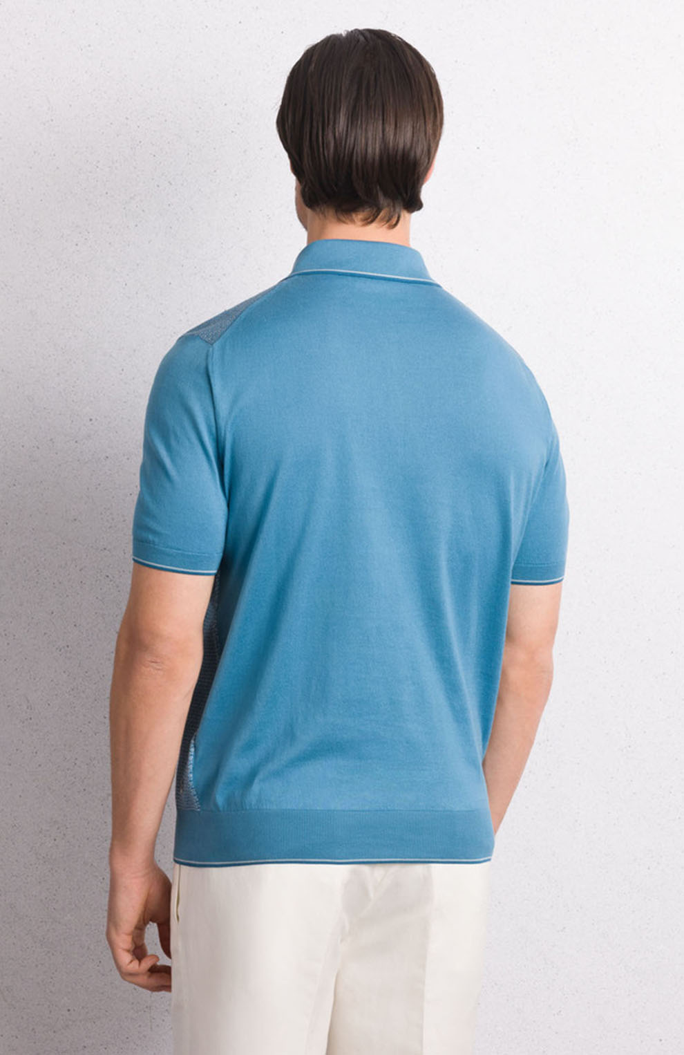 Поло из смеси хлопка и шёлка