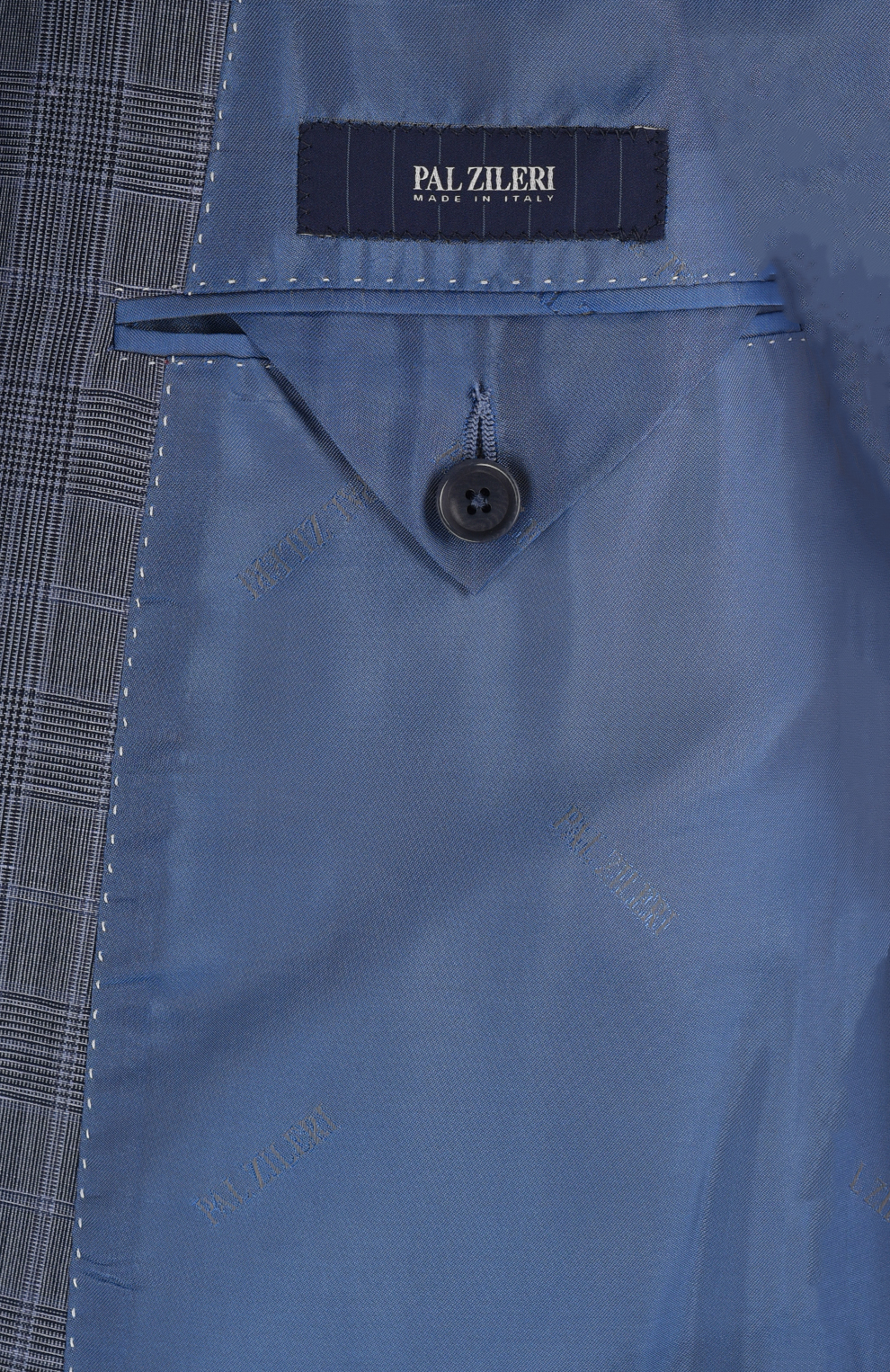 Однобортный костюм в клетку из смеси шерсти, льна и мохера