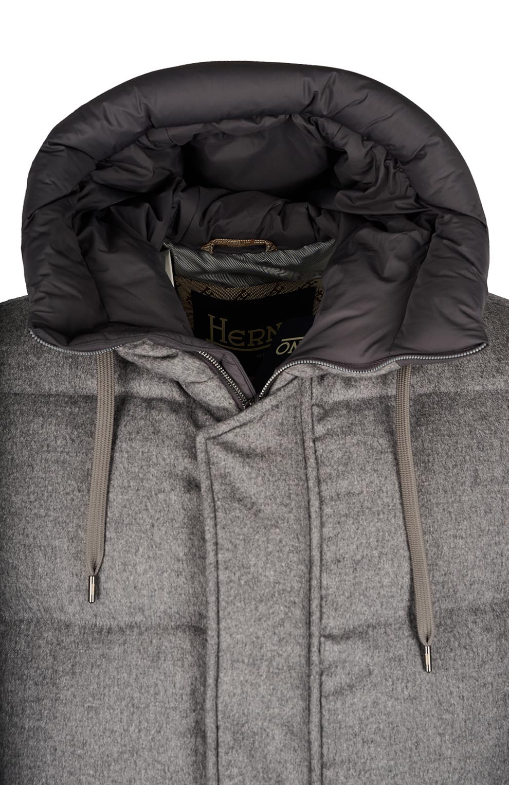 Пуховик из кашемира и шёлка