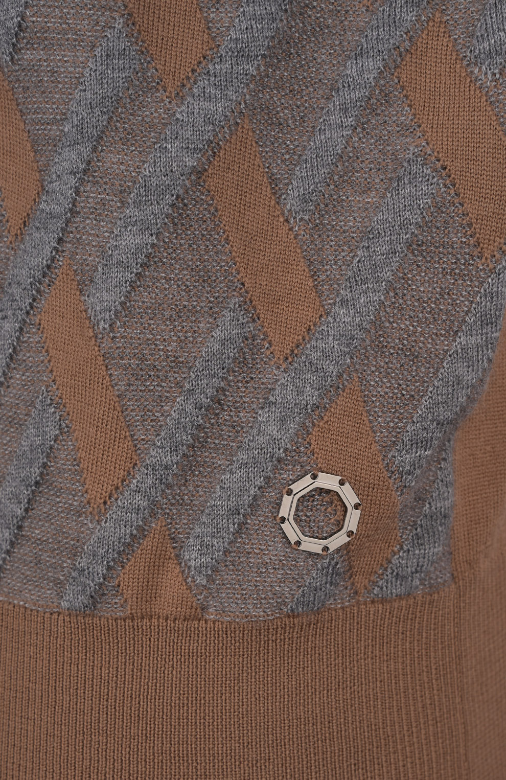 Трикотажный свитер на молнии из смеси шерсти, кашемира и шёлка