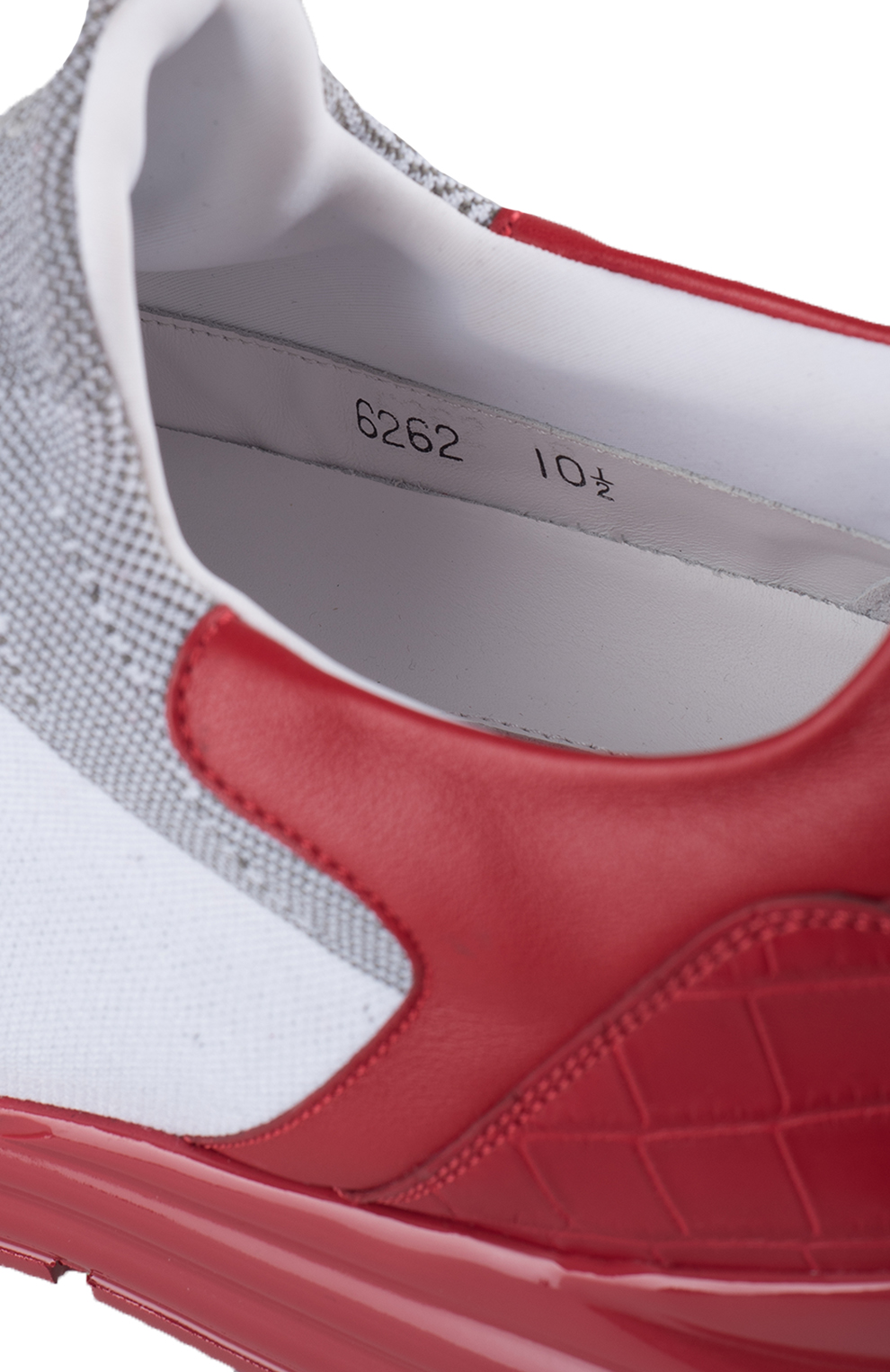 Сникеры с отделкой из кожи крокодила