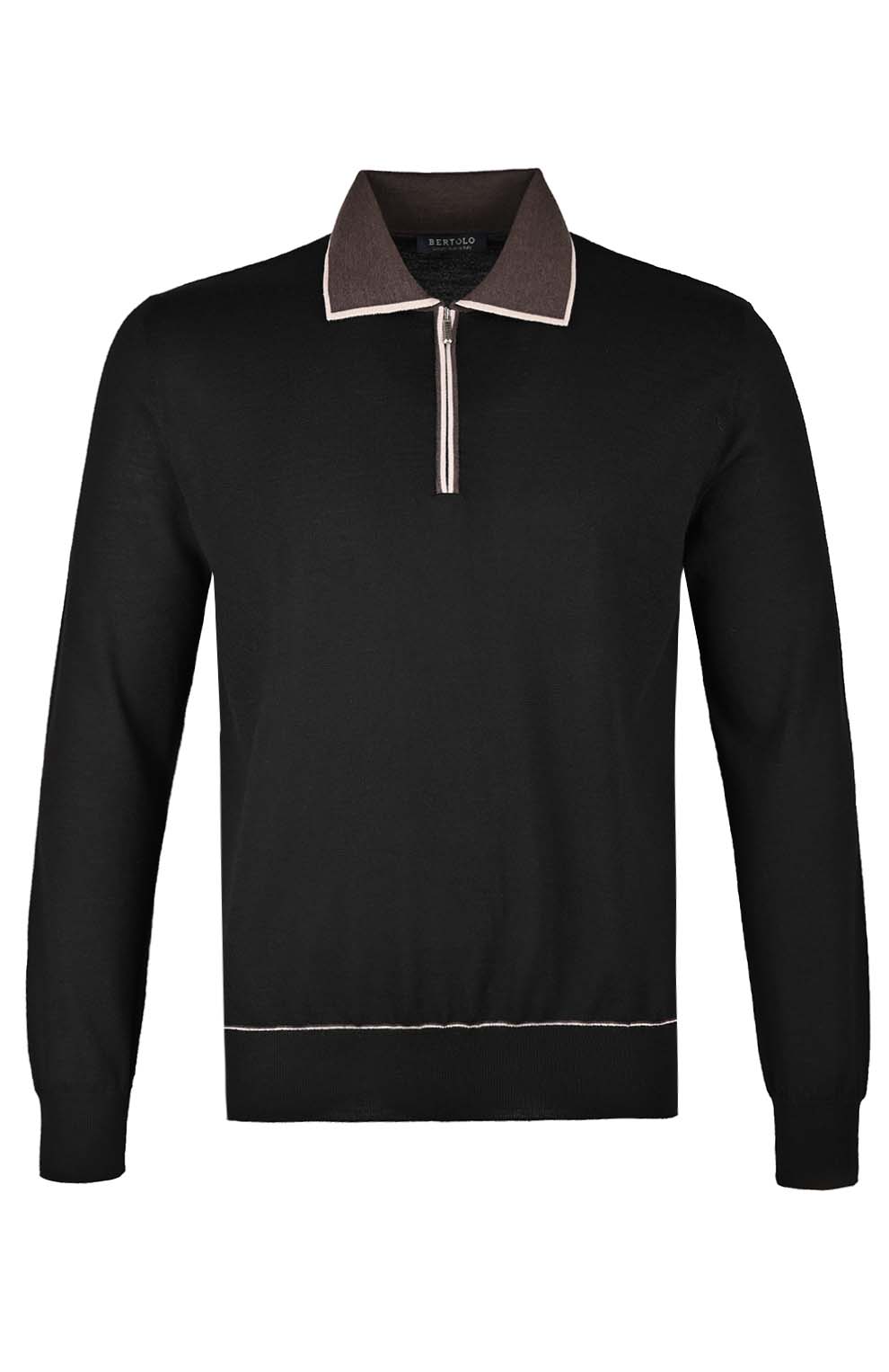 Поло из смеси шерсти и шёлка