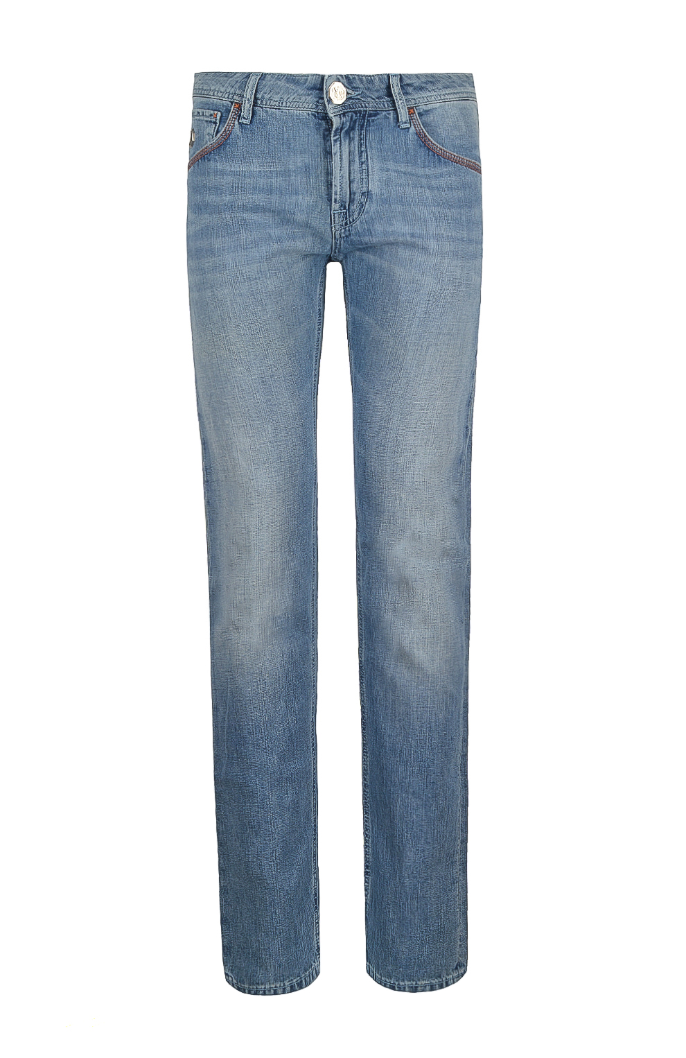 Джинсы с контрастной строчкой