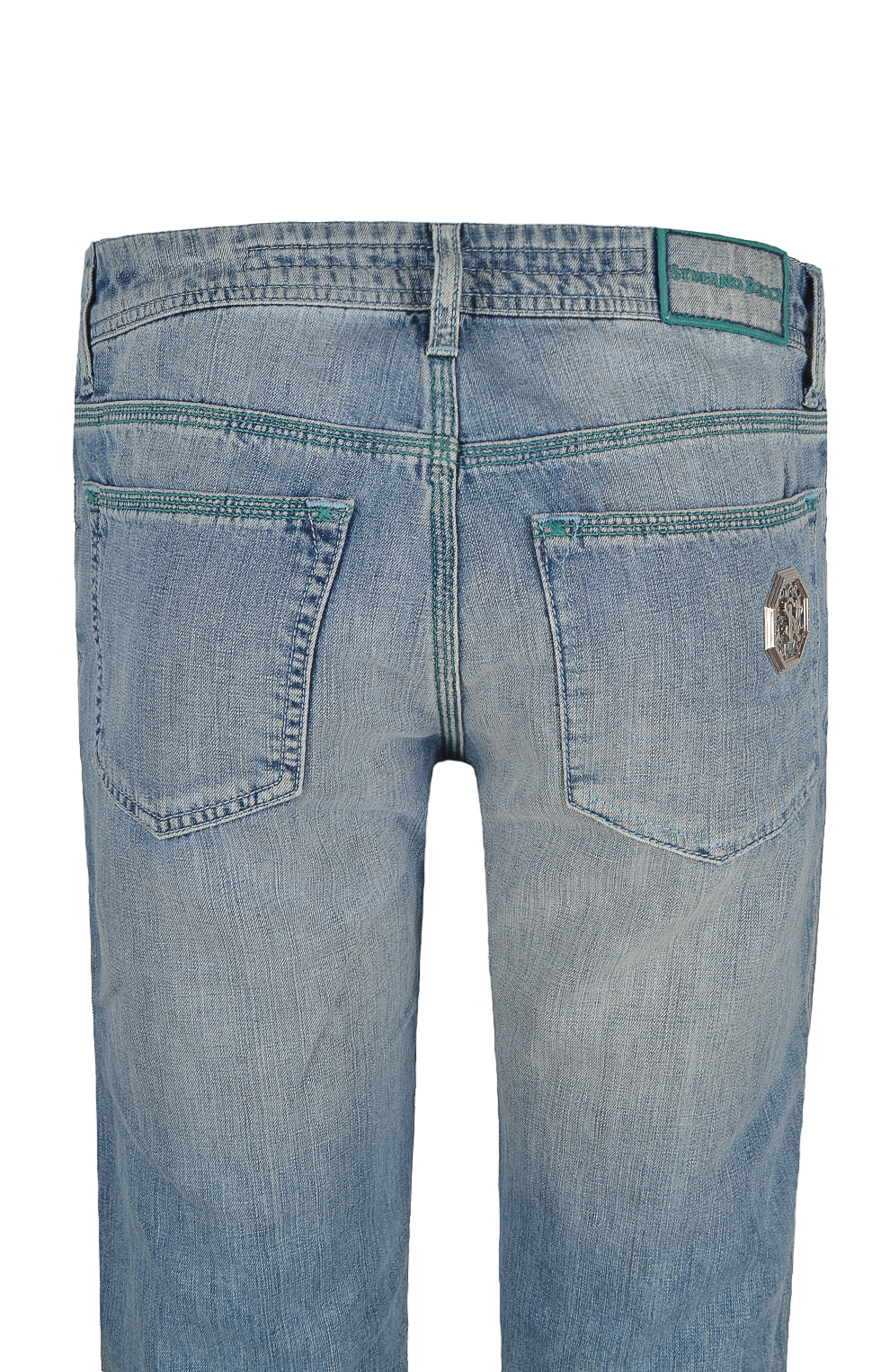 Джинсы с контрастной строчкой