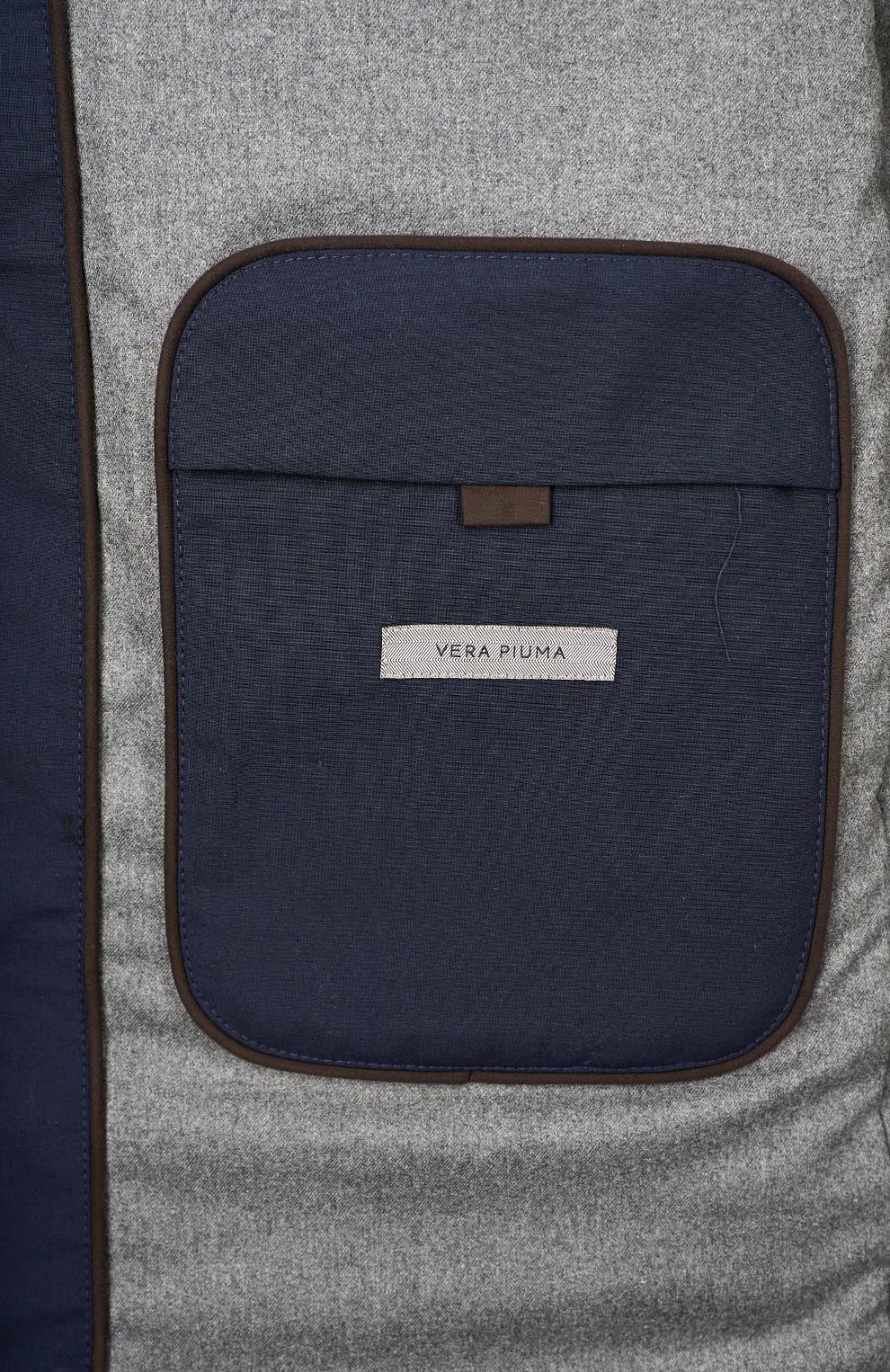 Пуховик с воротником-стойкой