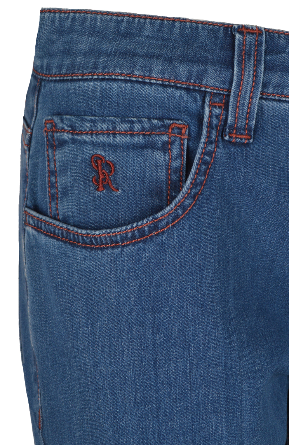 Джинсы с вышивкой на заднем кармане