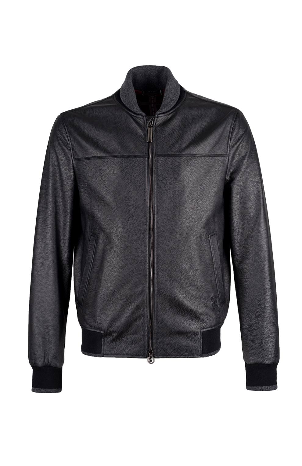 Куртка-бомбер из кожи оленя