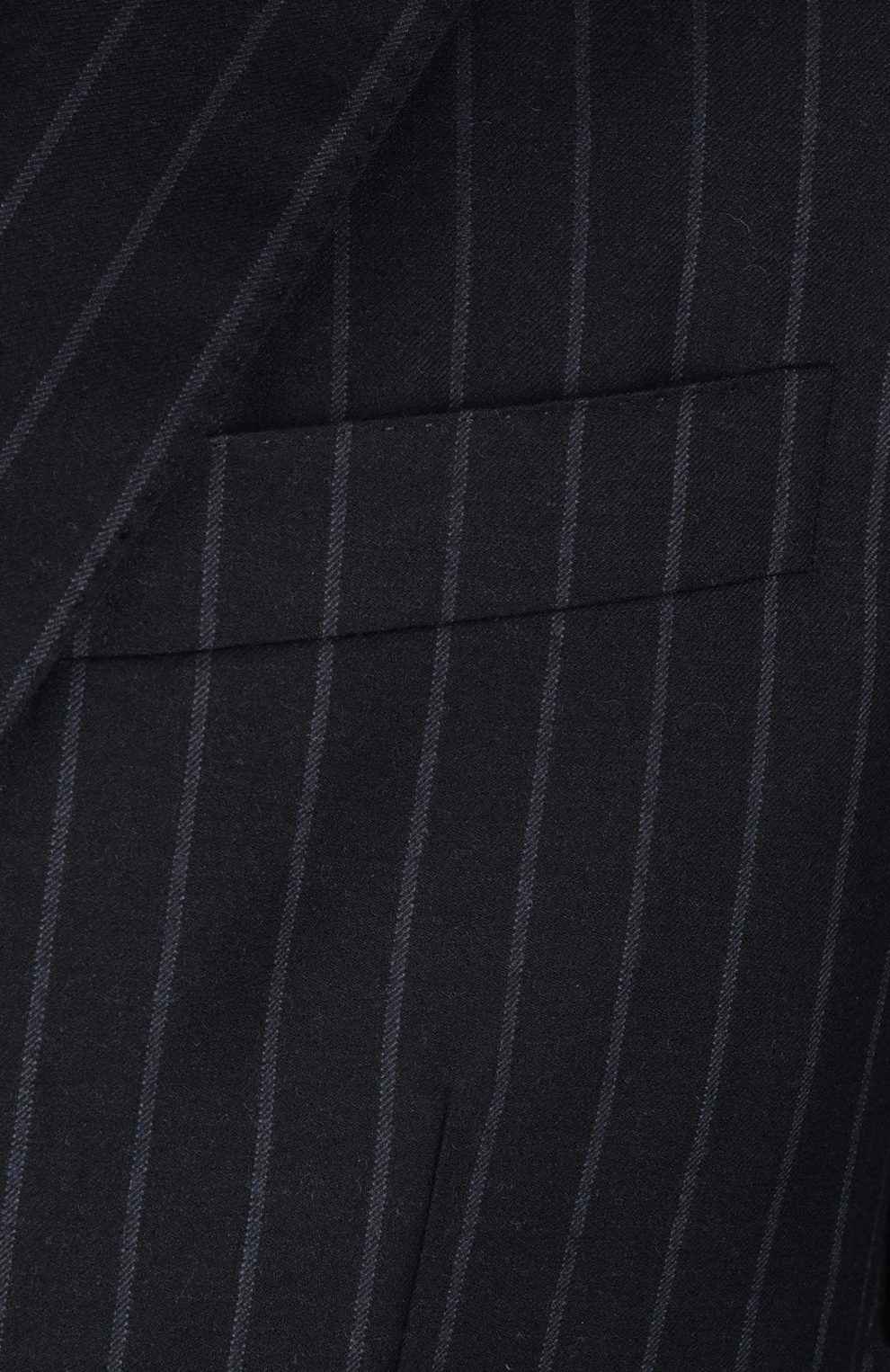 Шерстяной однобортный костюм в полоску