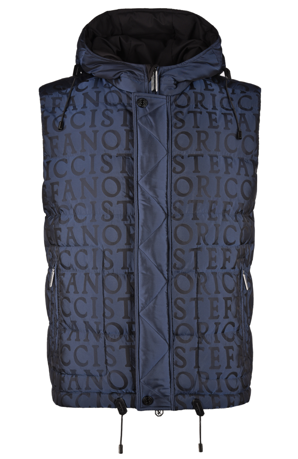 Пуховой жилет с принтом