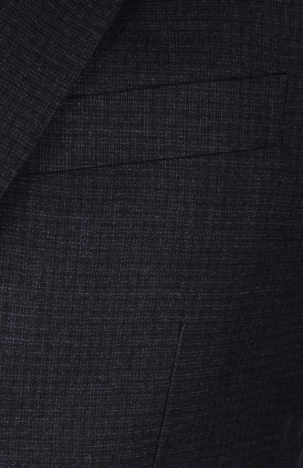 Шерстяной однобортный костюм в мелкую клетку