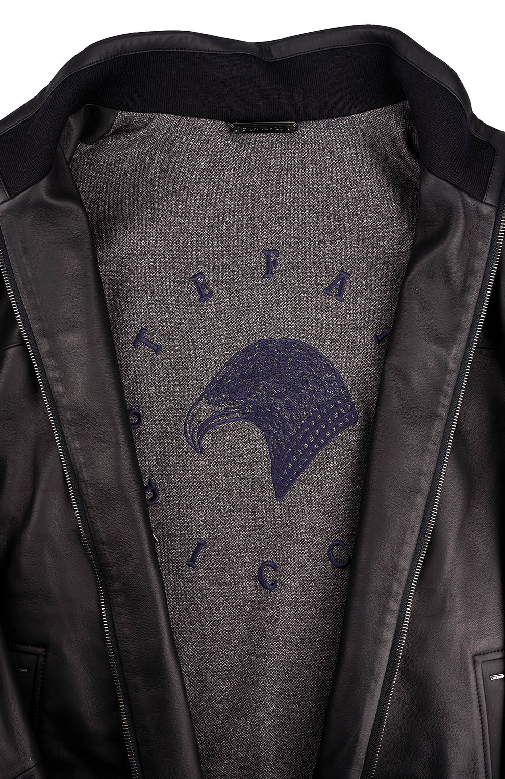 Куртка-блузон из кожи ягнёнка