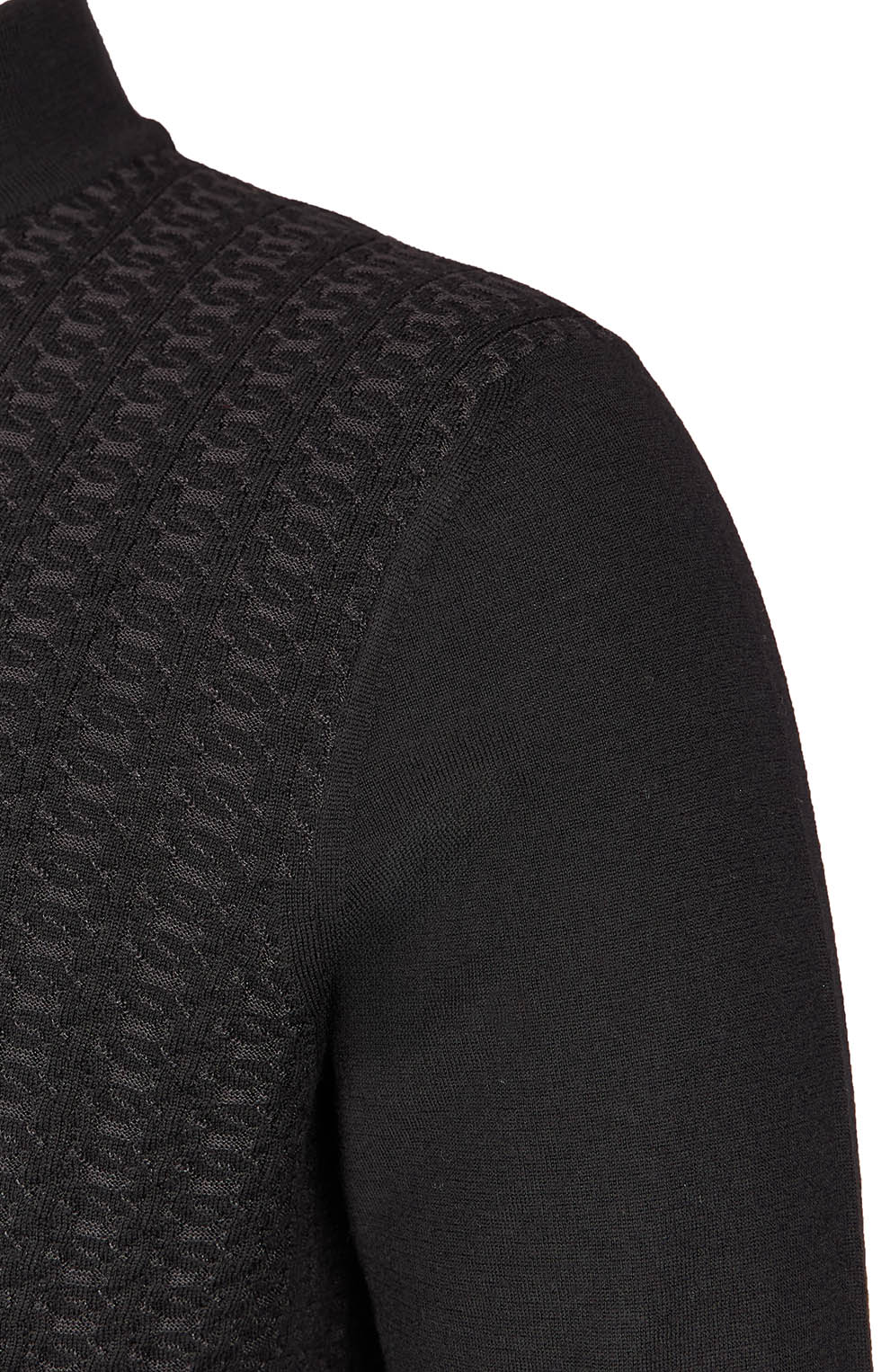 Водолазка из смеси шерсти и шелка с декором из кожи американского аллигатора