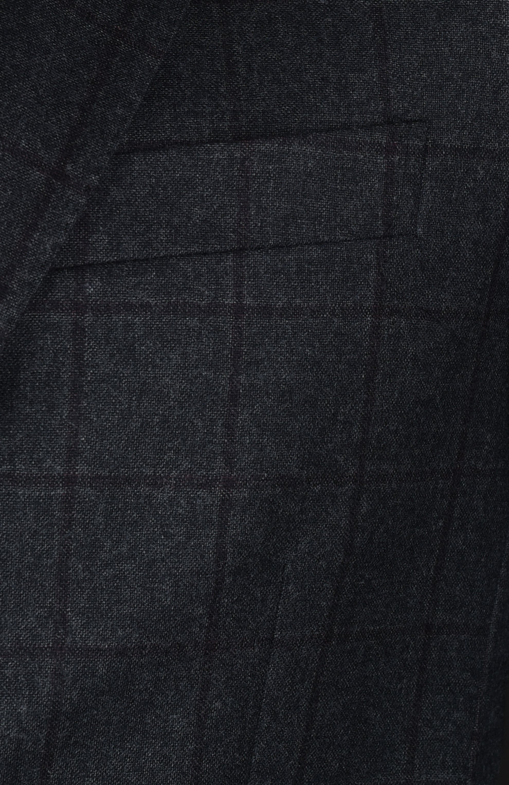 Шерстяной однобортный костюм в клетку