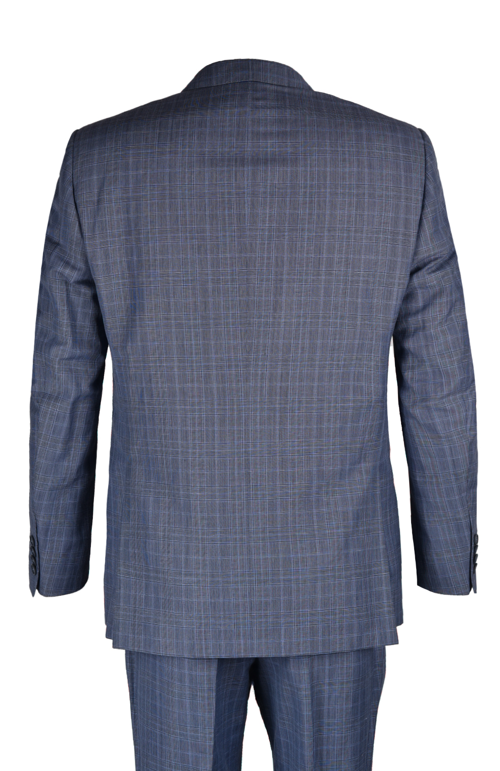 Однобортный костюм в клетку из смеси шерсти, льна и мохера