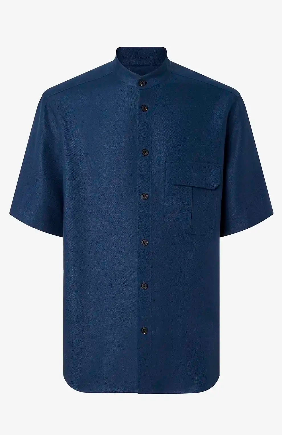 Льняная рубашка свободного кроя