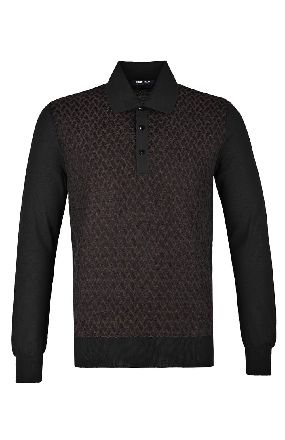 Поло из смеси шерсти и шёлка