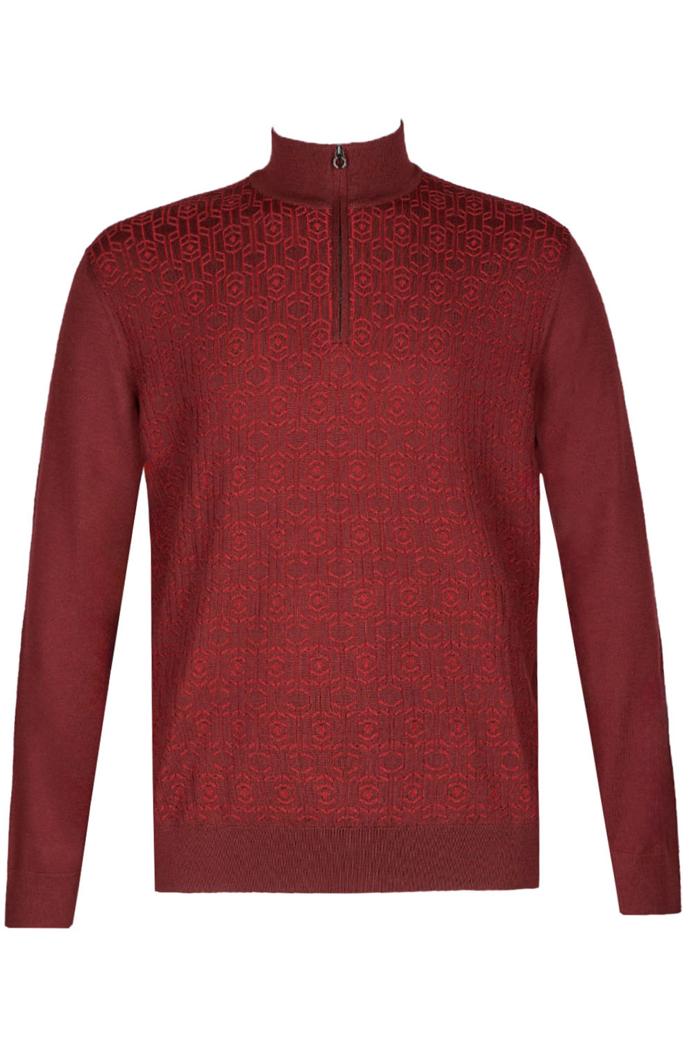 Свитер из смеси шерсти и шелка с декором из кожи американского аллигатора