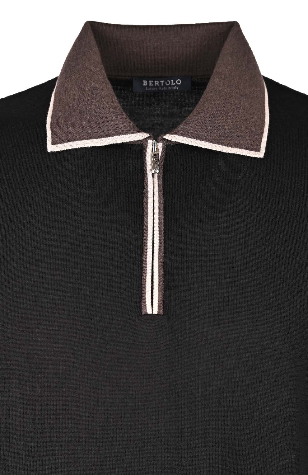 Поло из смеси шерсти и шёлка
