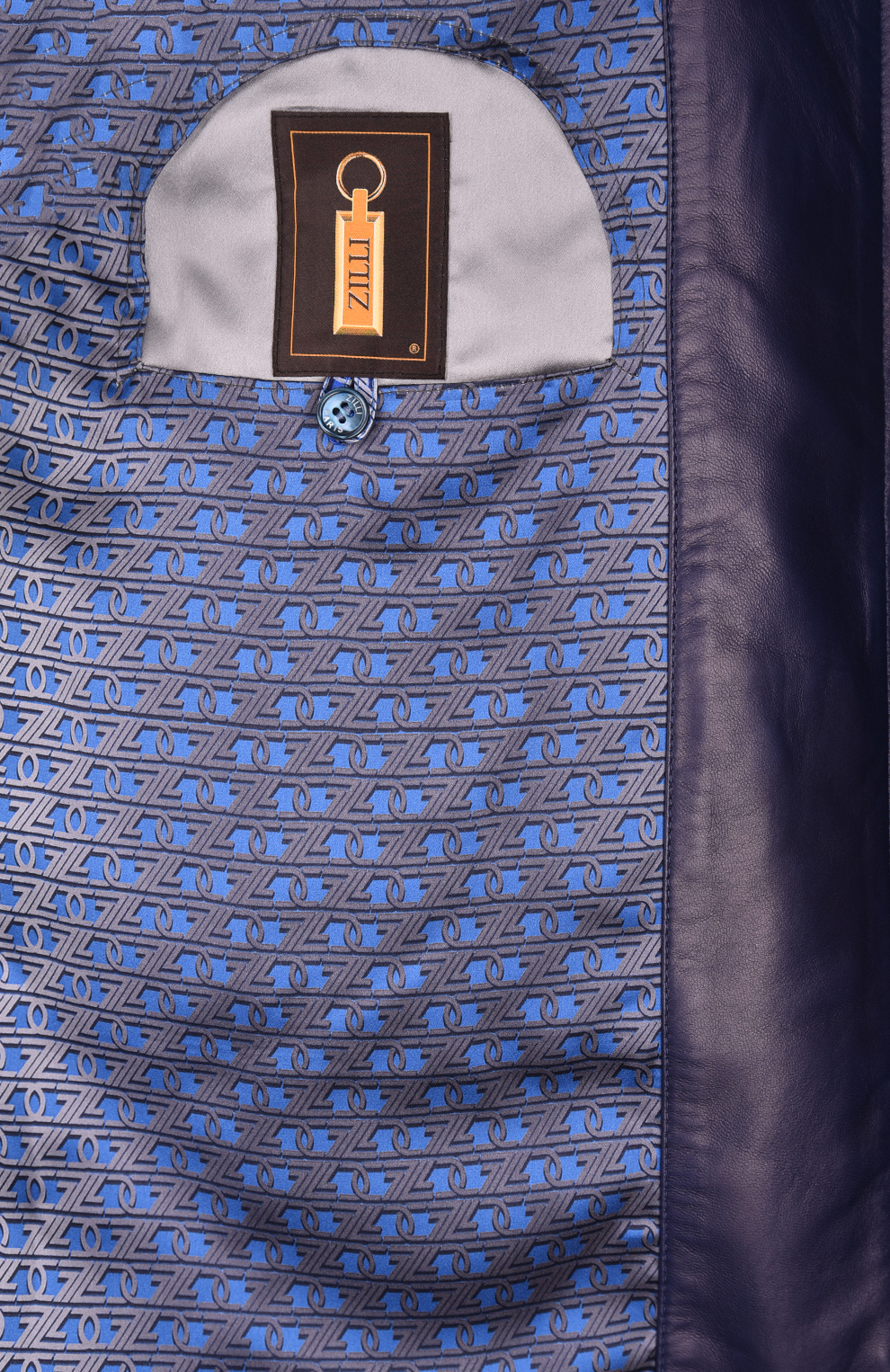 Куртка из кожи и шёлка