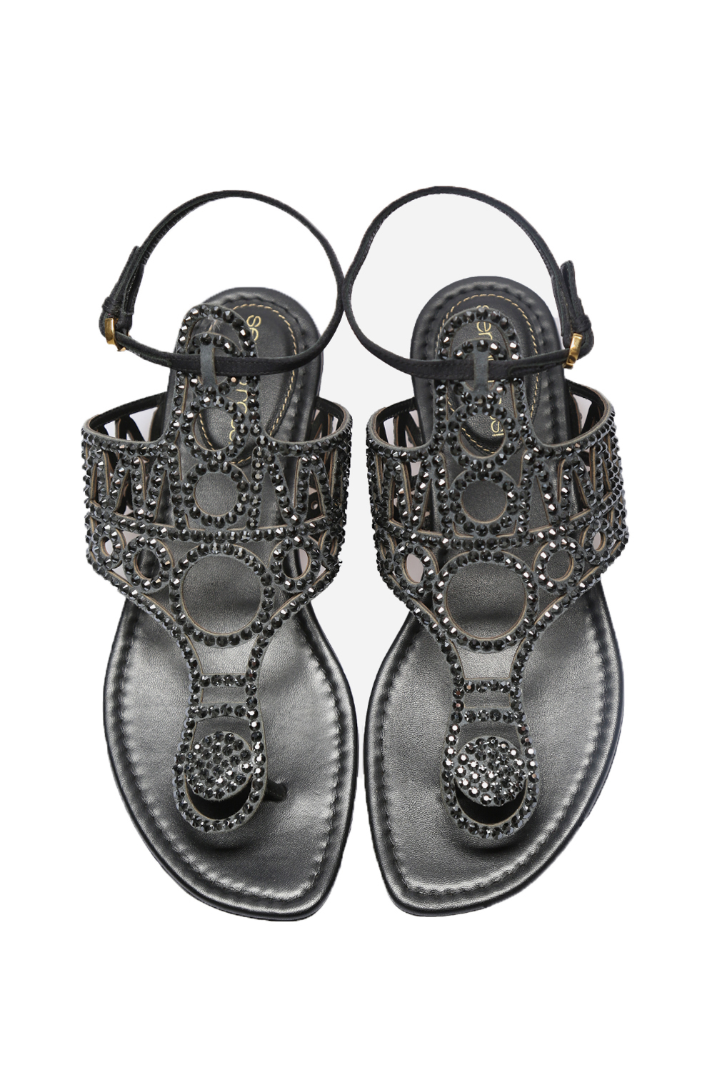 Кожаные сандали с декором