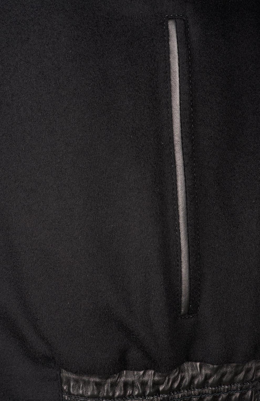 Куртка из кашемира с воротником из меха бобра