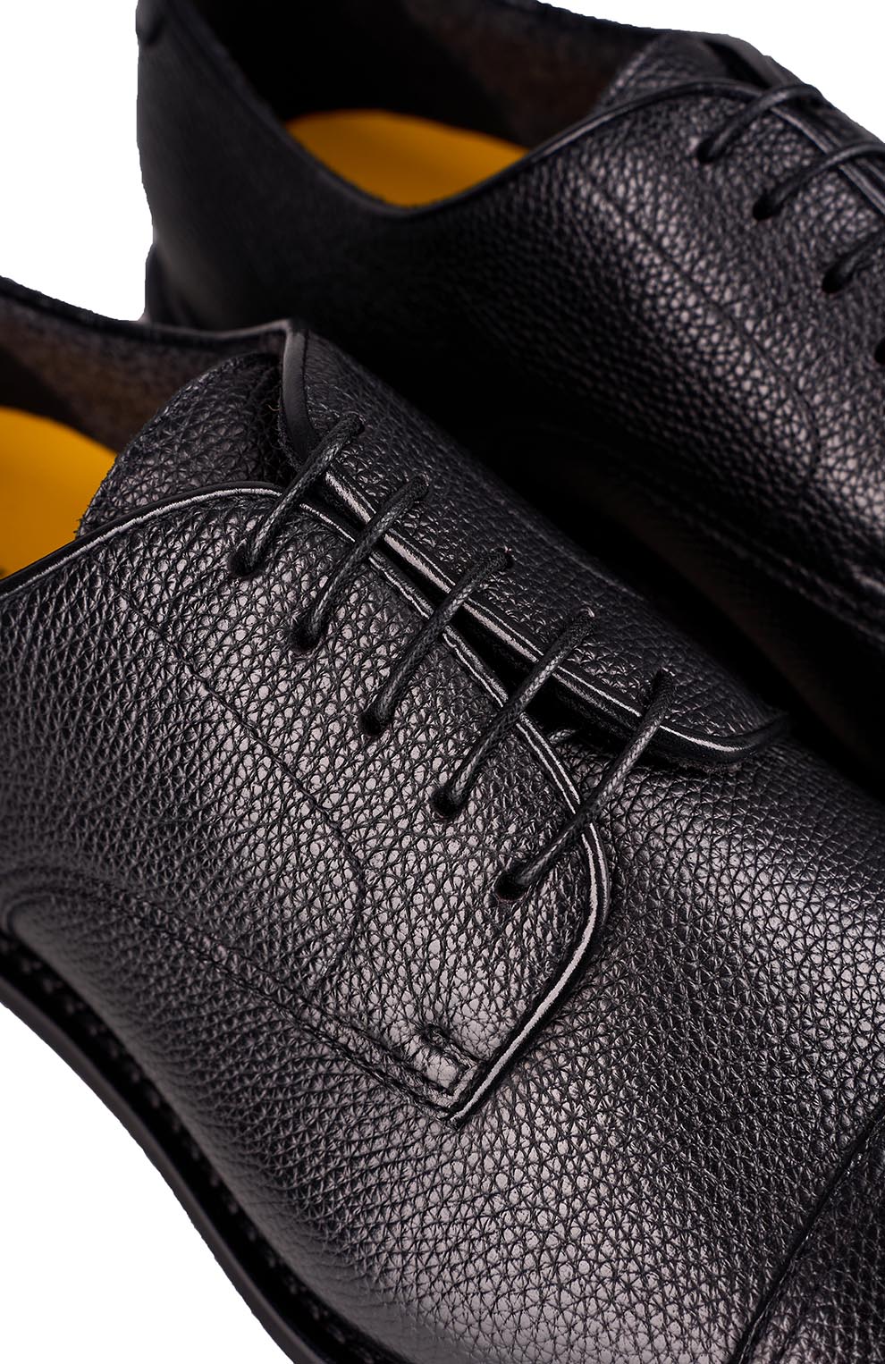 Дерби из текстурированной кожи с подкладкой из шерсти