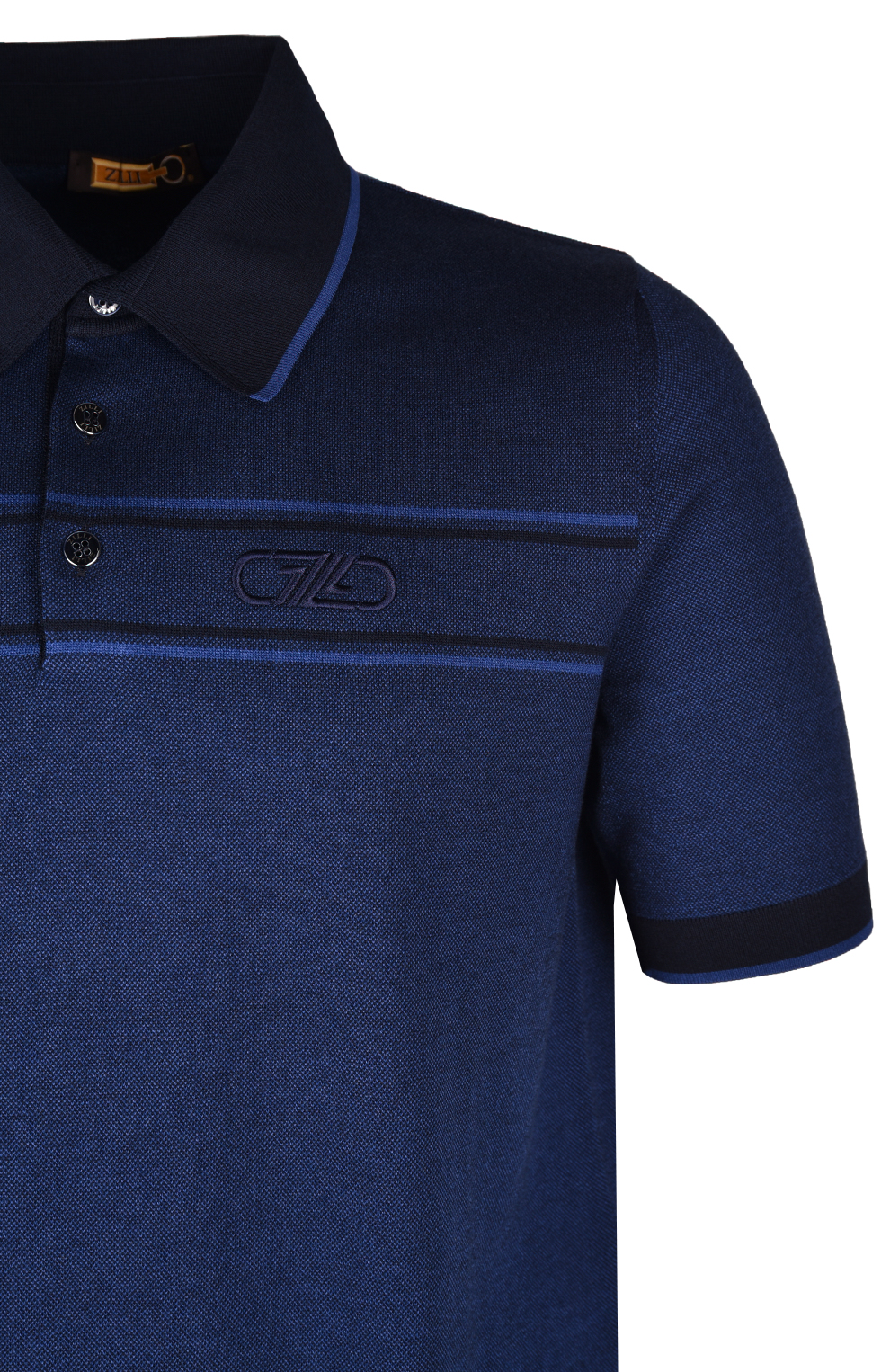 Поло из смеси шёлка и хлопка