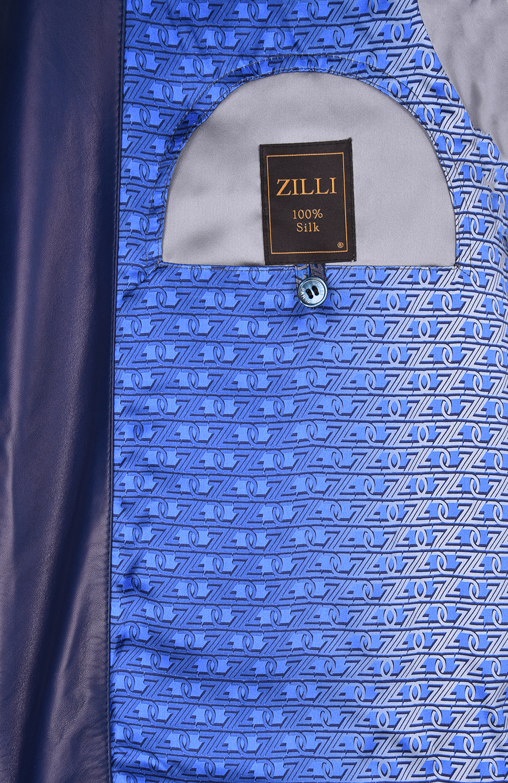 Куртка из кожи и шёлка