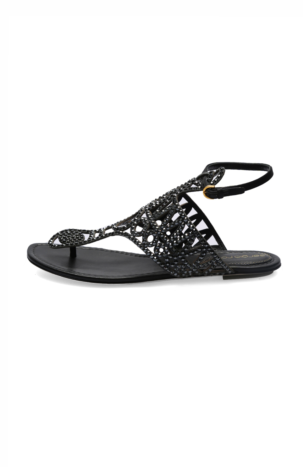 Кожаные сандали с декором