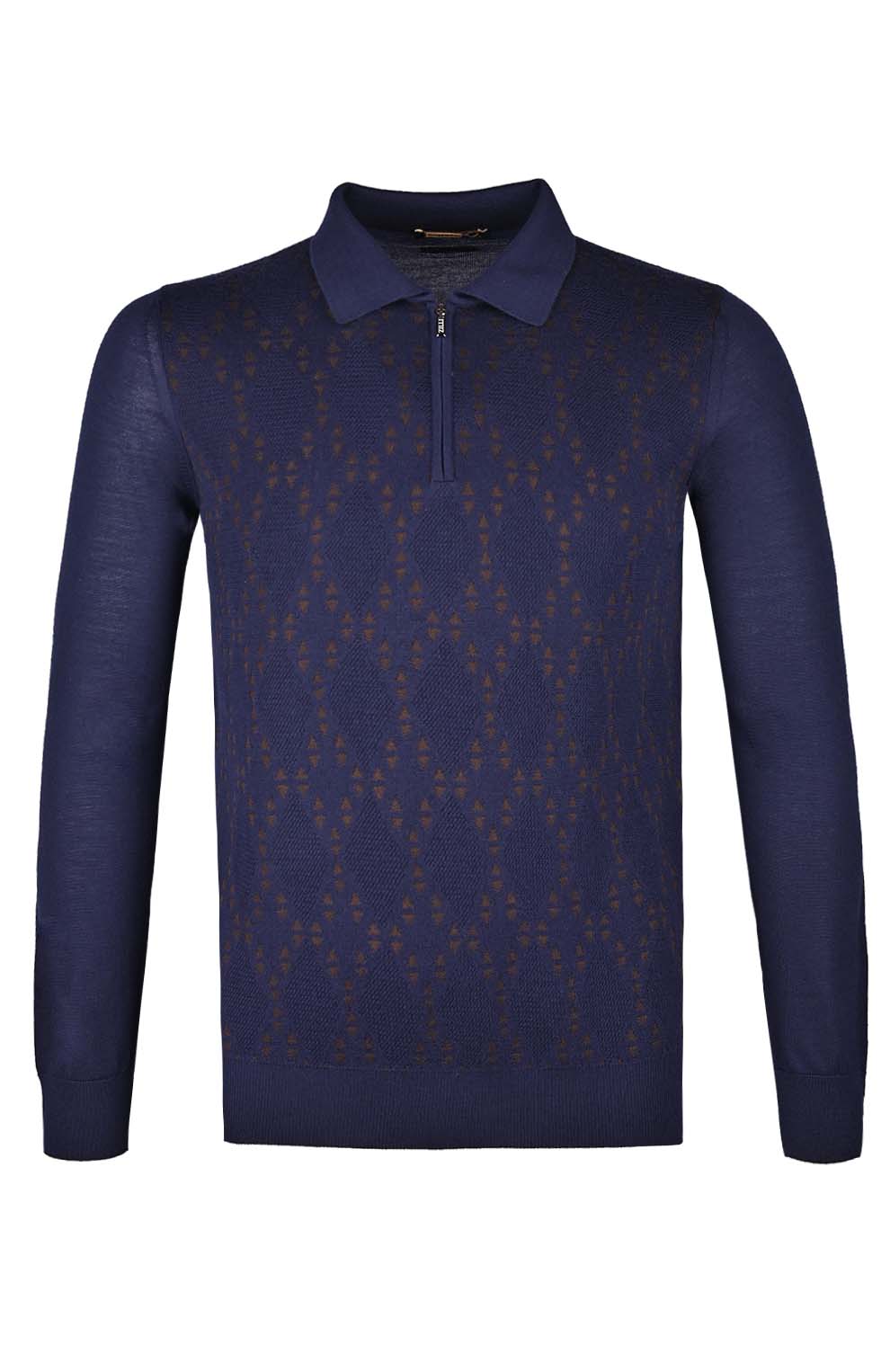 Поло из смеси шерсти, шёлка и кашемира