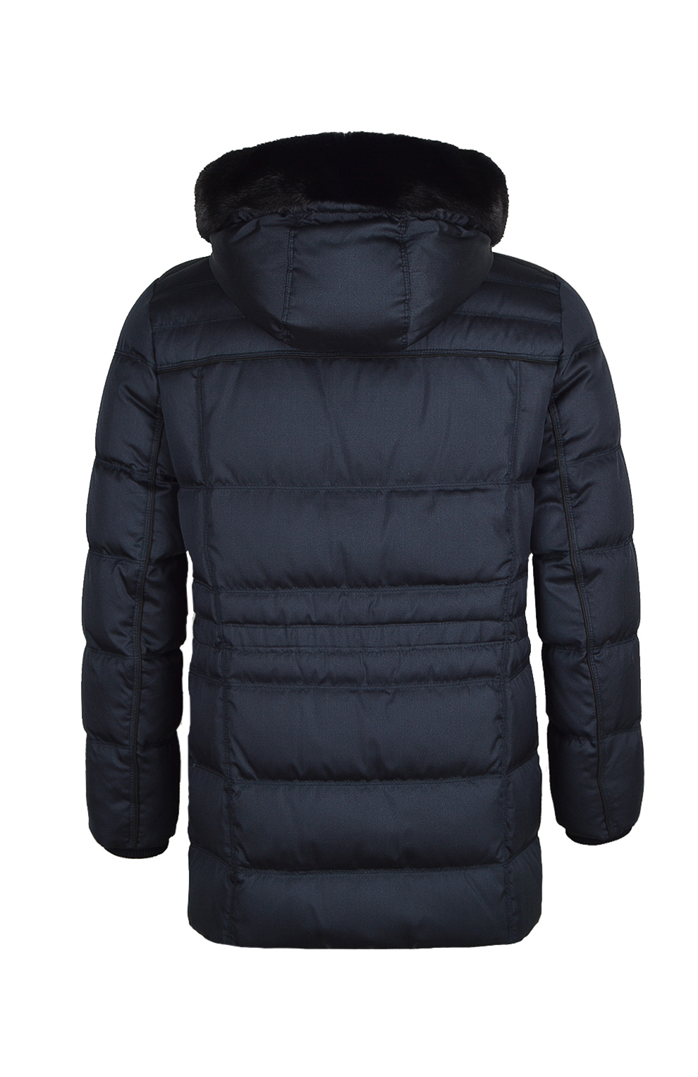 Пуховик с отделкой из меха норки