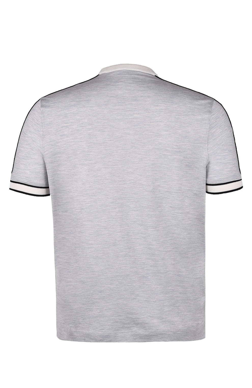 Футболка из шёлка и хлопка с трикотажными элементами