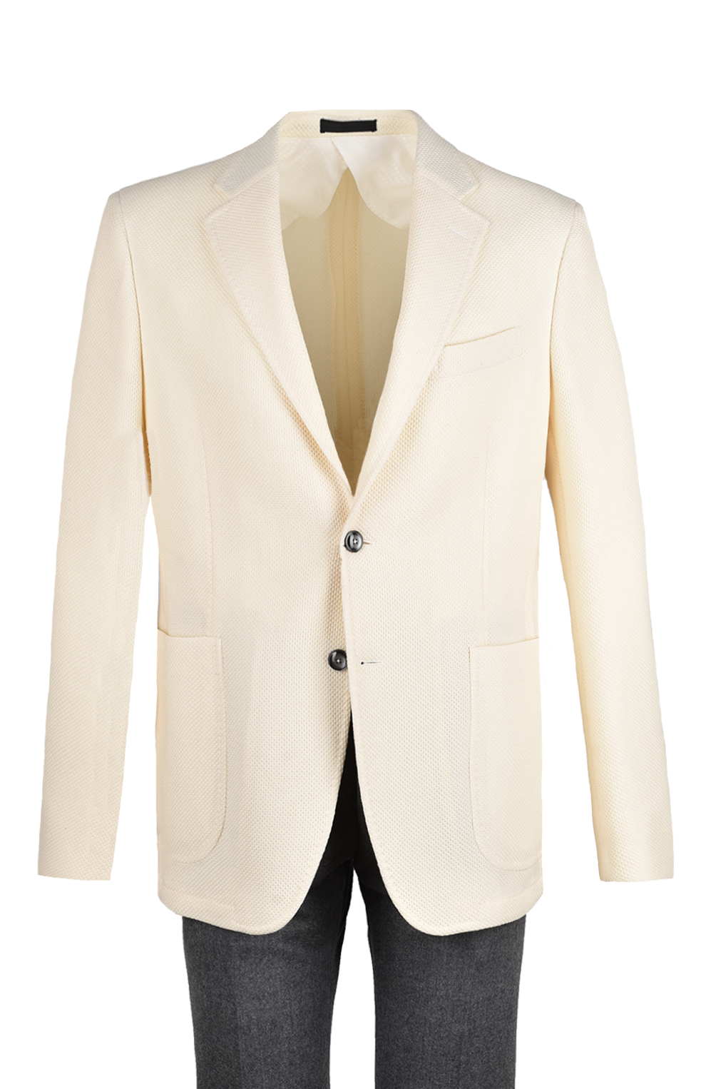 Однобортный пиджак из смеси шерсти и хлопка