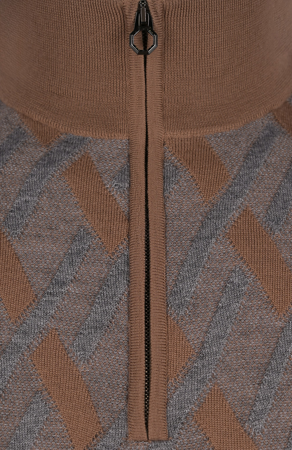 Трикотажный свитер на молнии из смеси шерсти, кашемира и шёлка
