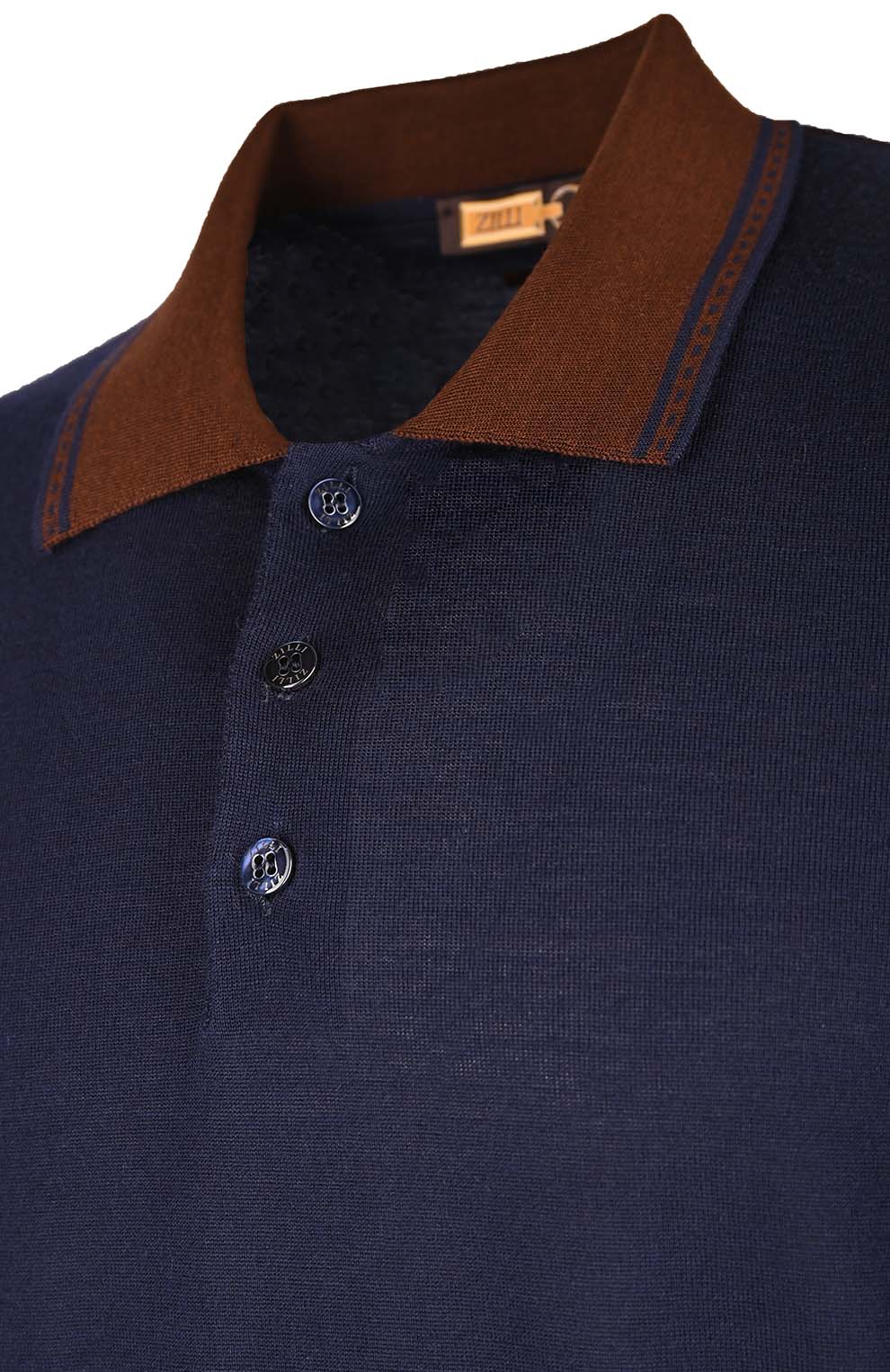 Поло из смеси шерсти, шёлка и кашемира