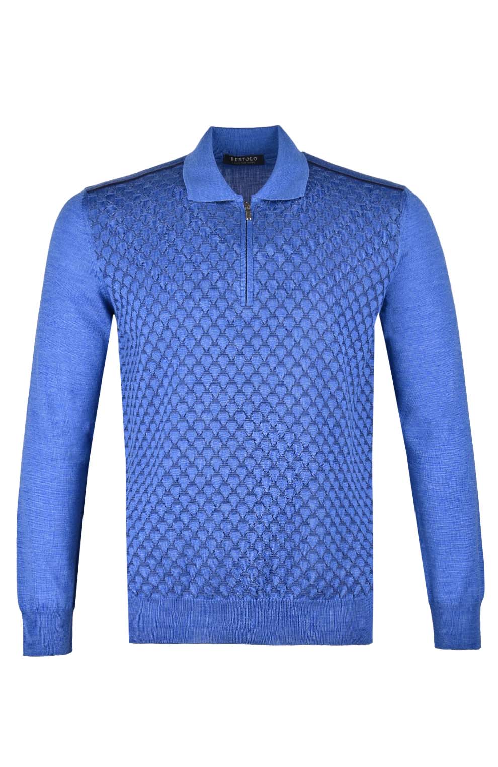 Поло из смеси шерсти и шёлка