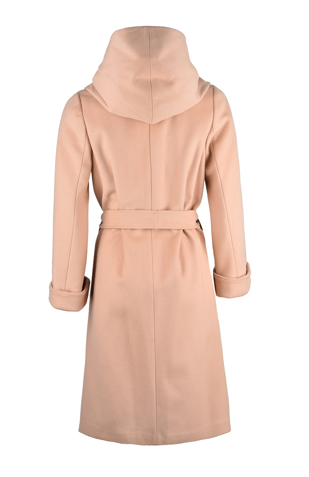 Шерстяное пальто с поясом