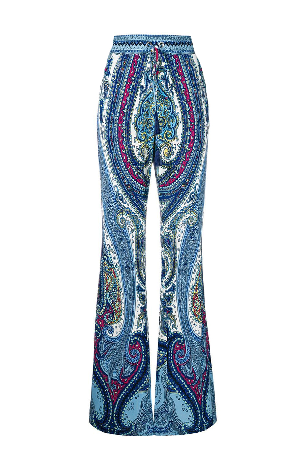 Расклешенные брюки с узором пейсли
