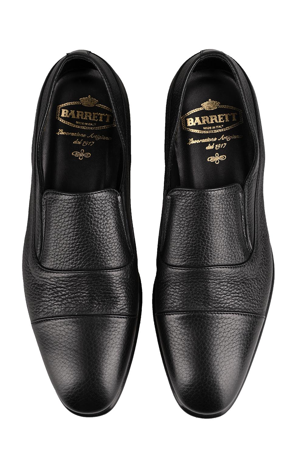 Кожаные лоферы с эластичными вставками