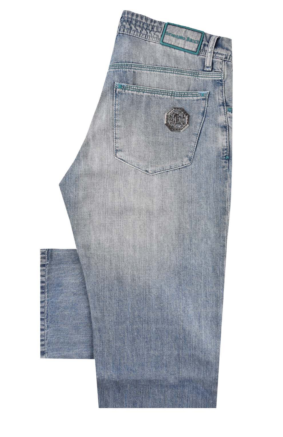 Джинсы с контрастной строчкой