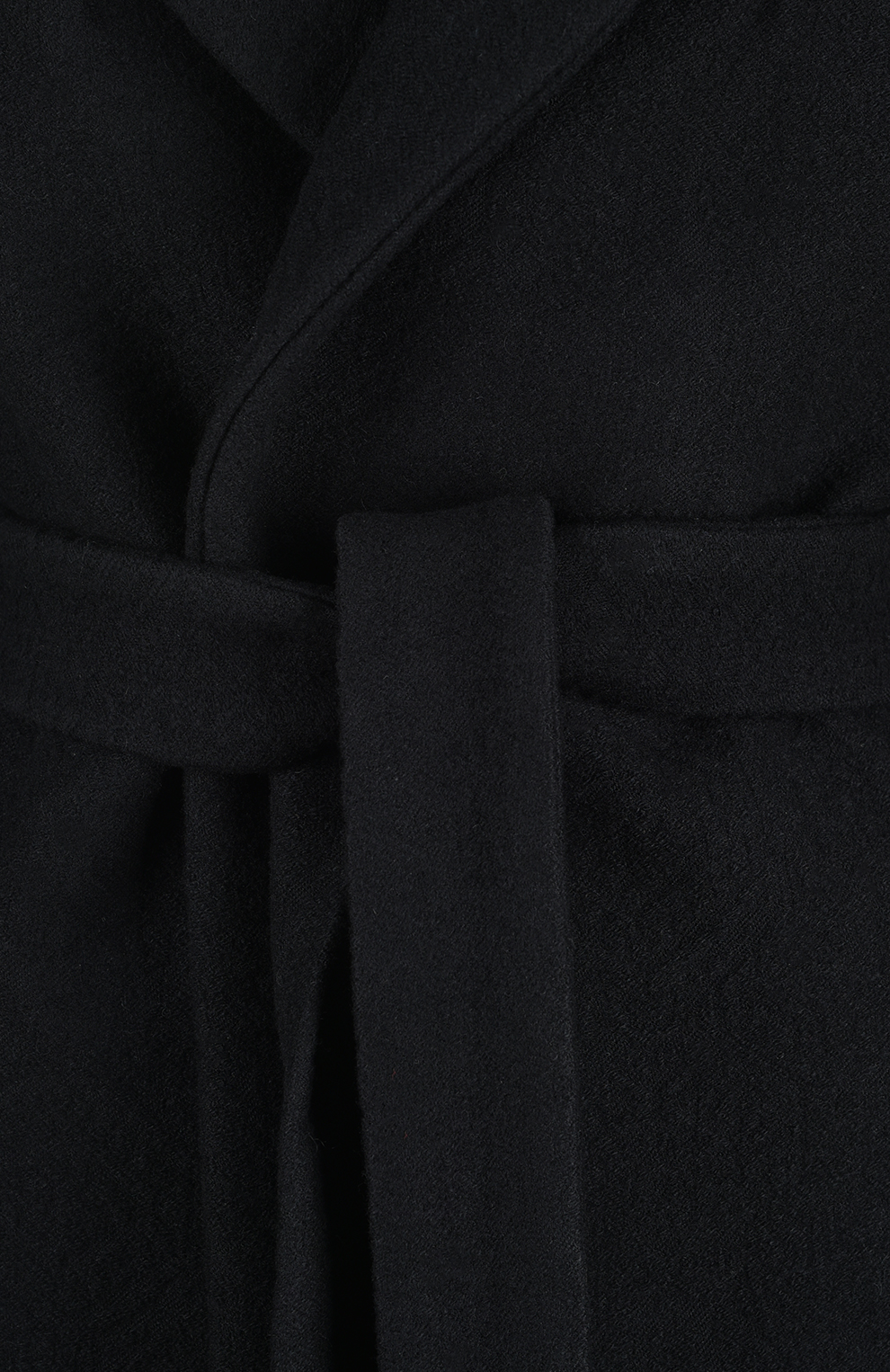 Шерстяное пальто с поясом