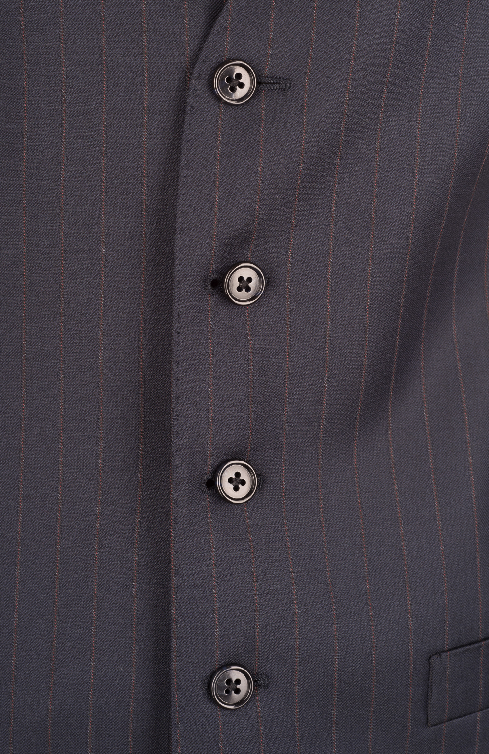 Шерстяной костюм-тройка в полоску