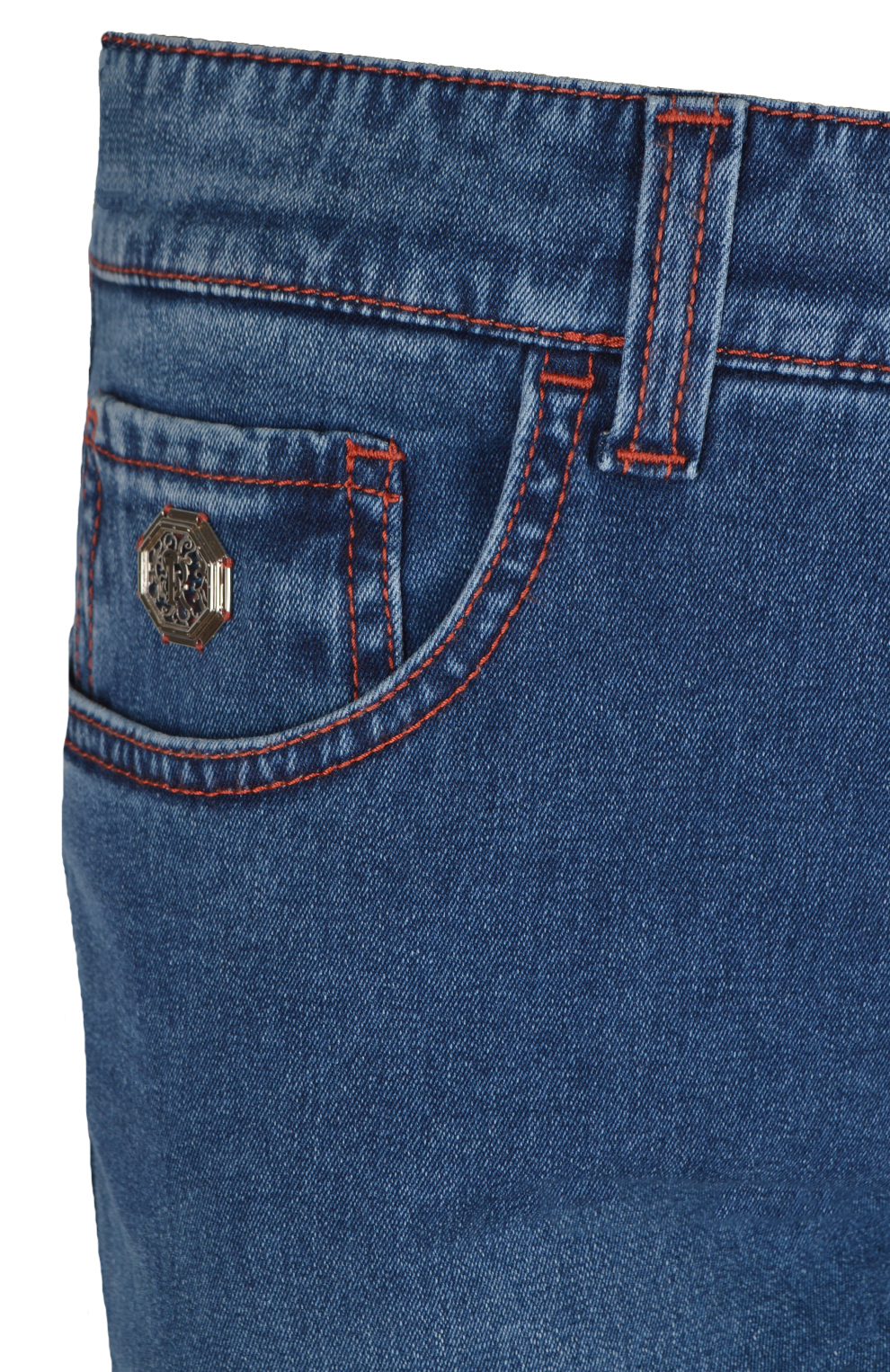 Джинсы с вышивкой на заднем кармане