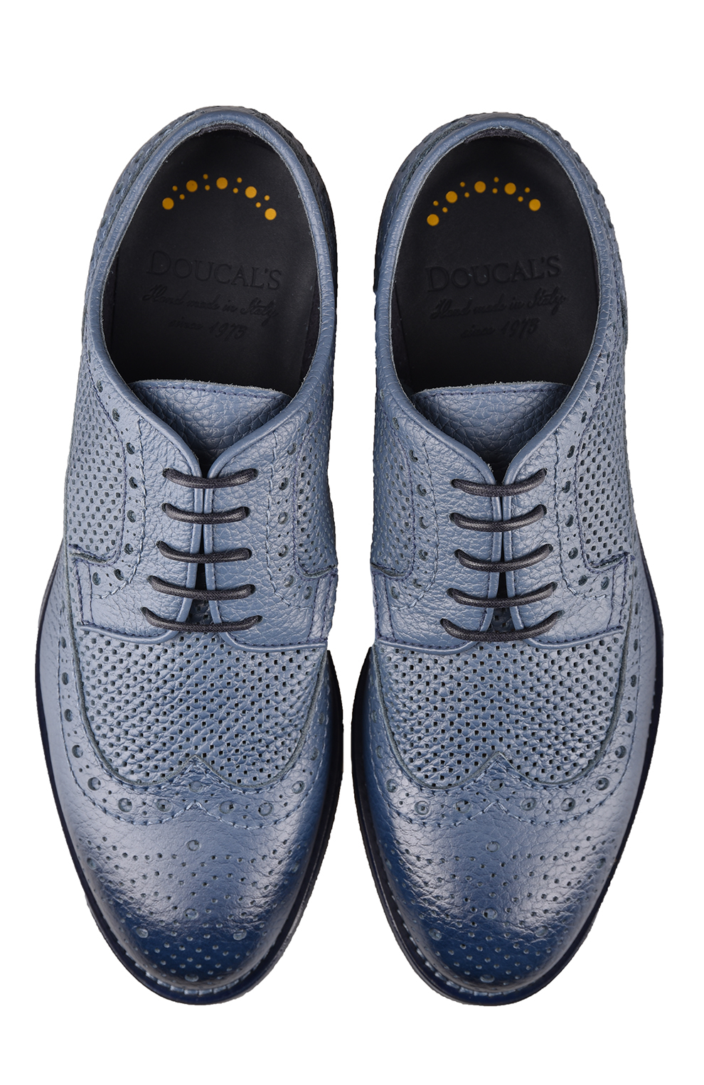 Броги из зернистой кожи с перфорацией