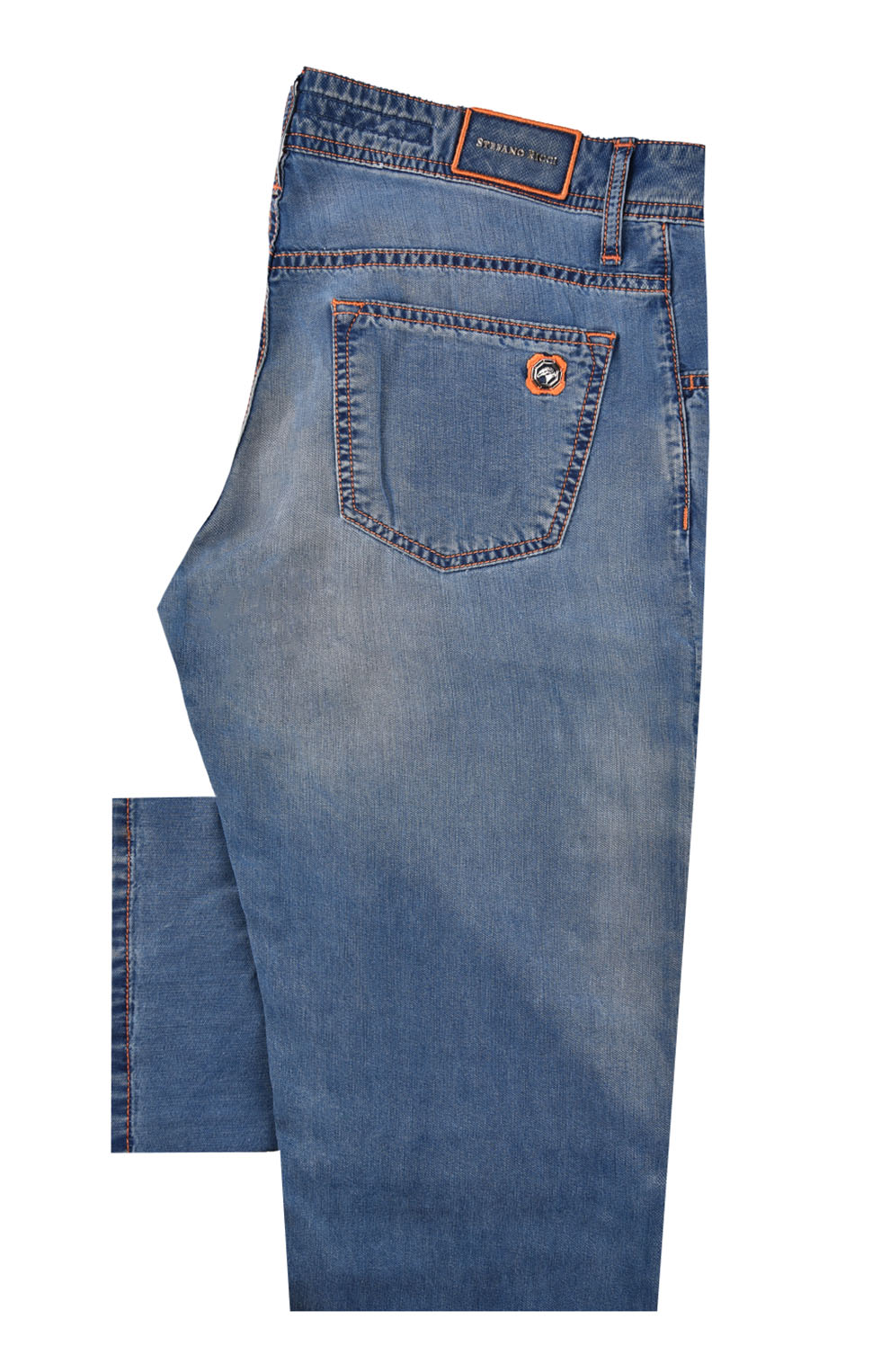 Джинсы с контрастной строчкой