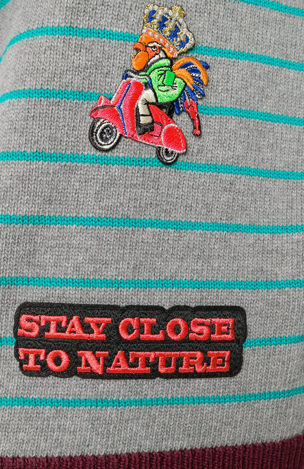 Шерстяной джемпер с аппликациями