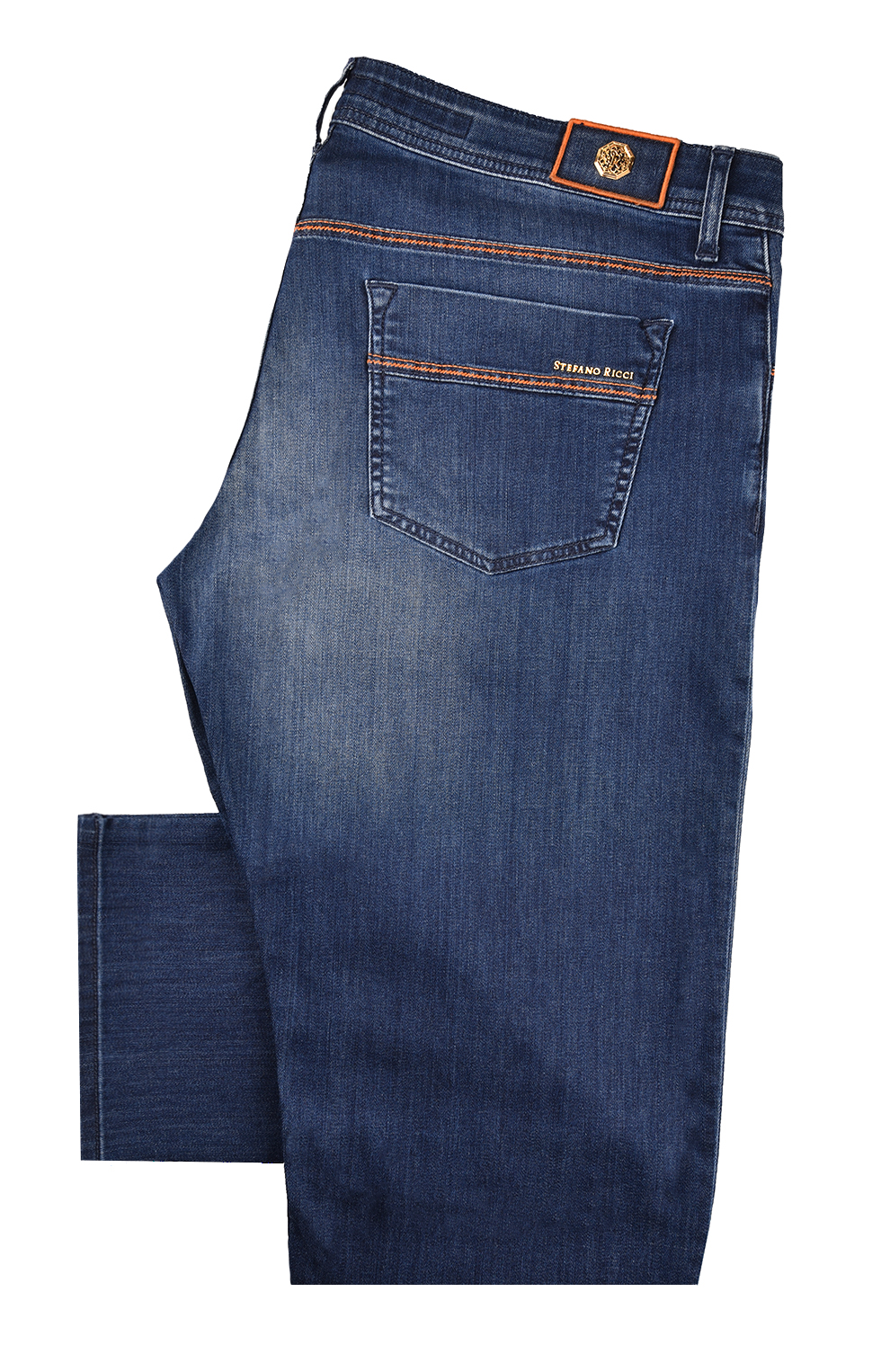 Джинсы с контрастной строчкой