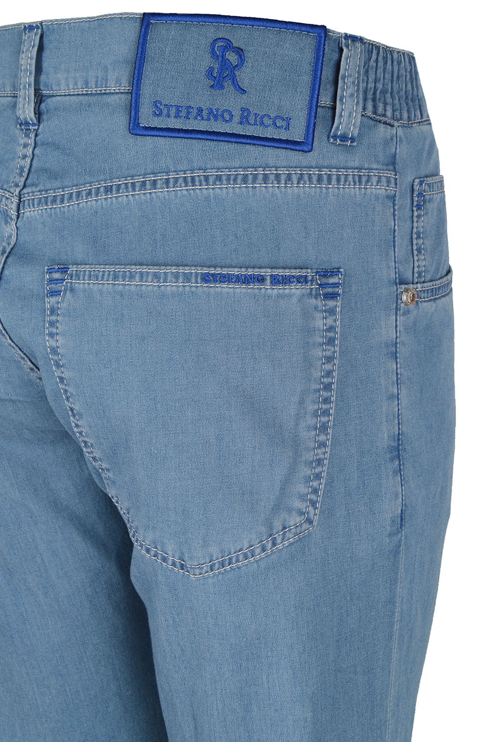 Джинсы с эластичным поясом